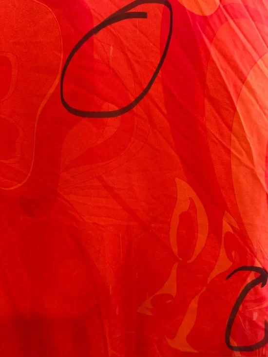 Mac Duggal One-Shoulder Orange Chiffon Maxi with Rosette - Picture 6 of 6